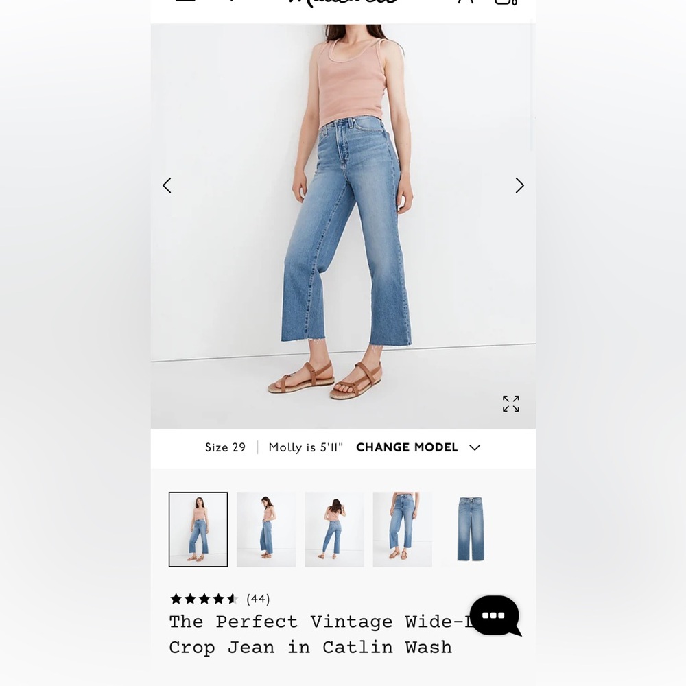 Madewell | Perfect Vintage Wide Leg Crop Jean